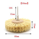 2Pcs 80mm 3inch Horse Hair and Sisal Polishing Wheel Buffing Pad Brushes for