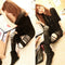 Sexy Black Punk Ripped Torn Slashed Cut Striped Leggings Pants Gothic ClubLJ