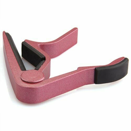 Metal Quick Change Key Capo Clamp for Acoustic Electric Guitar Pink