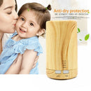 Ultrasonic Air Aroma Humidifier Classic Wood Grain Safety Electric Aromathe