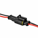 5x 2Pin Car Waterproof Electrical Connector Plug with Wire AWG Marine 6cm PopMO