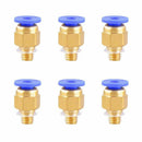 Teflon Tube, 3Pcs PTFE Teflon Tube (2 Meters) with 6Pcs PC4-M6 Fittings for