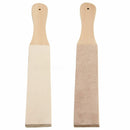 Wood Handle Leather Sharpening Strop For Razors 2 Sided Knives Polish Compound