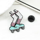 New Unisex Cartoon Skate Foot Shape Enamel Brooch Pin Collar Shirt Badge