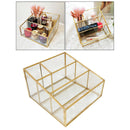 Clear Glass Cosmetic Storage Organizer Containter for Jewelry, Hair Accessories