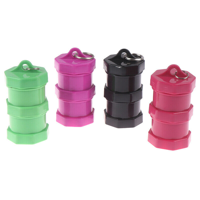 48mm Airtight Container HolderAcrylic Storage Bottle Separable Pill Box Ca&+