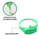 1 Set Outdoor Hand Dispenser Bracelet with Empty Squeeze Bottle (Green) A