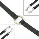 Strong Dual Coupler Pet Necklace 1 Lead 2 Way Nylon Metal Leash Easy Dogs Walk