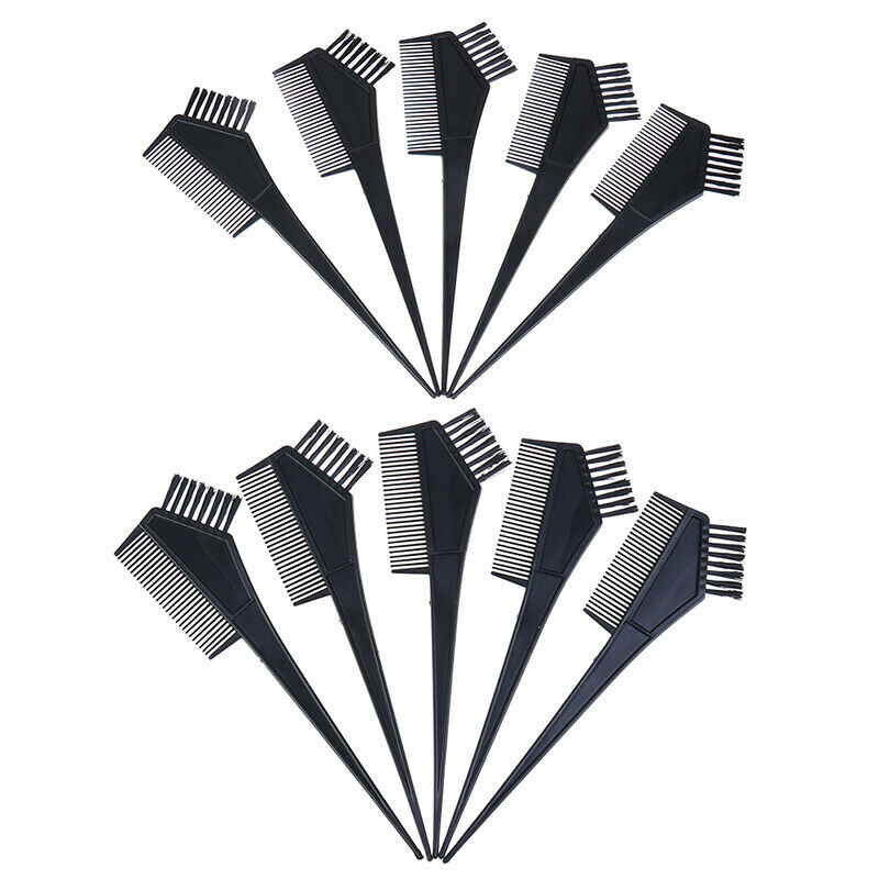 10x Plastic Hair Dye Coloring Brushes Comb Barber Salon Tint Hairdressing To Hn