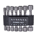 14X Power Nut Driver Drill Bit Set SAE Metric Socket Wrench Screw 1/4"Hex Sha ME