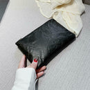 Retro Eco-Friendly Female Solid Color Clutch Women Tide Makeup Bags (Black) A