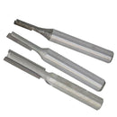 3Pcs/Set 1/4 Shank Carbide Single Flute Tipped Straight Router Bit Milling