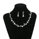 Bridal Jewelry Set Rhinestone Diamante Necklace Earrings