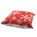 Beautiful Shadow Various Snowflakes Red Creative Wooden Texture Background  W2C9