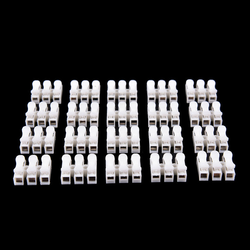 20x Self Locking mini 3Pin Cable Connectors Quick Splice Lock Wire Terminals BX