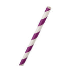Paper Party Striped Straws Purple/White D3E9