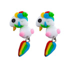 Colorful Cartoon Horse Dangles Earrings Cute Pony Ear Drop Women Jewelry A