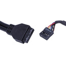 20Pin To 2 Port USB 3.0 HUB And HD Audio 3.5-in PC Floppy Front Panel Cable