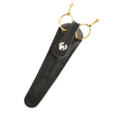 1PCS Black Leather Hair Scissor Pouch Single Piece Scissor Holder Bag in Co