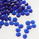 100Pcs Flat Glass Marble Pebbles Vase Fillers Decor Dark Blue