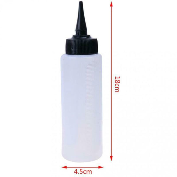 3Pcs 150ml Plastic Salon Applicator Measuring Bottle Nozzle Tip for Hairdressing