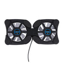 For Notebook PC Portable Folding USB Powered Laptop Cooler Dual Fan Cooling Pad