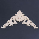 20*20cm Rubber Wood Oak Carved Corner Onlay Applique Cabinet Unpainted