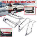 Front + Rear Fog Light Lamp Cover Chrome Bumper Reflector Accessories for 2