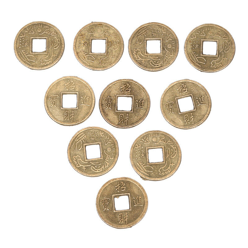 100Pcs Feng Shui Coins Ancient Chinese I Ching Coins For Health Wealth Charm  Z