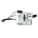 Mini Lens 60X Pocket Magnifier Microscope With Led Ultraviolet Light Jewelr C3E3