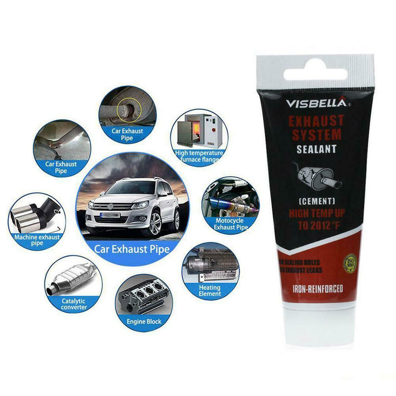Car Exhaust System Pipe Repair Kit High Temperature to 1100C Cement Sealant 2019