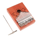 Kalimba 17 Keys Leaves Thumb Piano Hand Piano Solid Mahogany Wood Body with Tune
