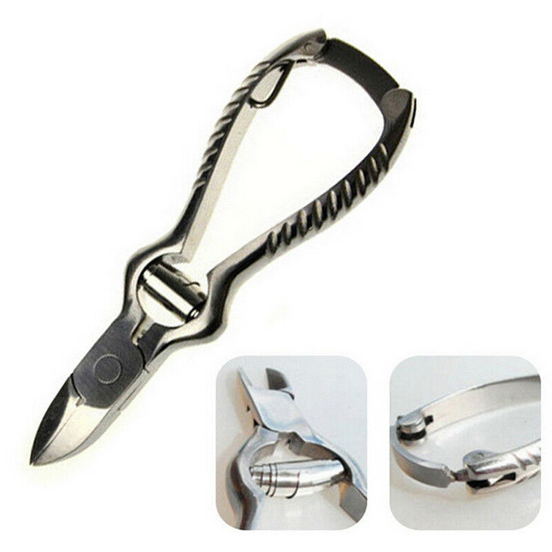Toe Nail Clipper Cutter Steel Heavy Duty Barrel Spring Free Cuticle Nipper SP