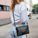 Women Sheepskin Soft Crossbody Bags Casual Rivet Shoulder Messenger Handbag