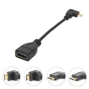 Right Angle HDMI Male D Mini To HDMI Female A Convertor Adapter Cable 1080P