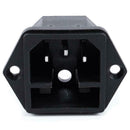 2IEC 320 C14 Male Type Plug Screw Panel Connector w Fuse Holder Q9W9