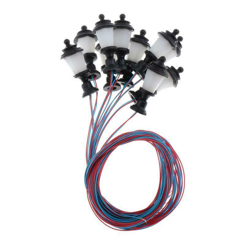 10p. Street Lamps Street Lamp Landscape Railroad Accessories LED Garden Lawn