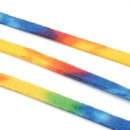 65" Rainbow Cloth Stripe Tease Cats Rod Teaser Funny Playing Pet Cat Toys ^^