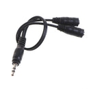 3.5mm Audio Aux Cable Stereo Extension Headphone Splitter Cord Male to 2x FeSEAU