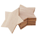 50pcs Wooden Wood Pentagram Christmas Tree Embellishment Ornament Unpainted