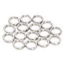 50PCS Fishing Solid Stainless SteelConnector Snap Split Tackle Lure SH Ring G8K0