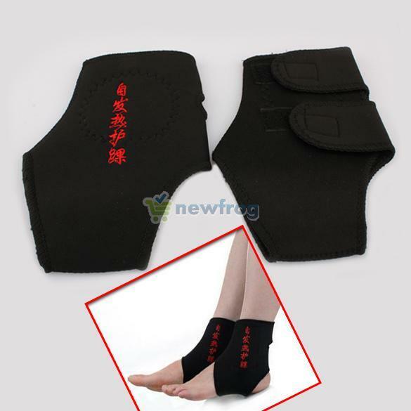 2x Magnetic Therapy Thermal Self-Heating Ankle Pad Ankle Support Brace Protector