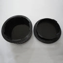1 Set Rear Lens Cap And Body Cap Cover For Leica M LM camera Black Plasti dsss