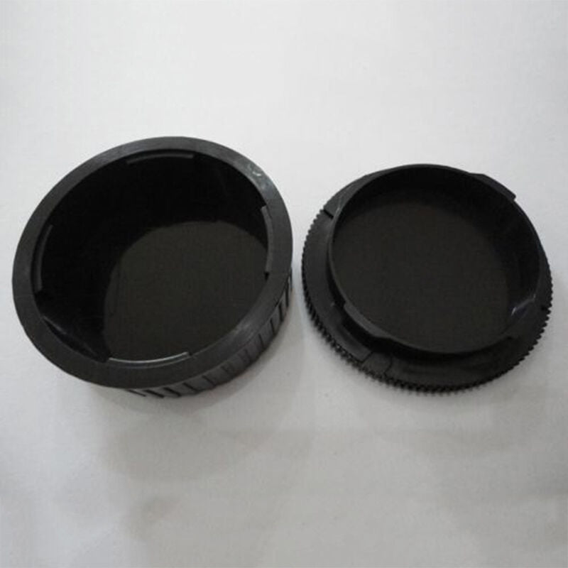 1 Set Rear Lens Cap And Body Cap Cover For Leica M LM camera Black Plasti dsss