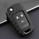 1X Black For Chevy Buick Flip Car Key Fob Chain Ring Case Cover Accessories fds