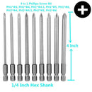25Pcs 100Mm Long Magnetic Screwdriver Bit Set 4 Inch Drill Screw Driver Pow