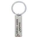 Creative Keychain Letter "Drive Safe Daddy I Love You" Father's Day Keyring Gift
