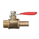 8mm Brass Ball Valve Male Threaded Shut Off Drain Gas Red Fluid Y9F4 A+ X0M5
