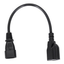 1ft IEC 320 C14 Male Plug to NEMA 5-15R 3 Prong Female PC Power Adapter Cab