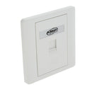 RJ45 RJ11 Face Plate Wall Socket Ethernet Single Gang 1 Port with Keystones